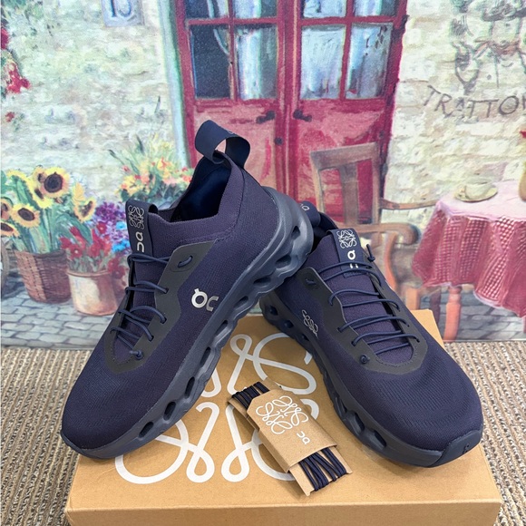 On Running Shoes - On+LOEWE Cloudtilt All Navy Sneakers
